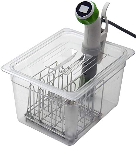 LIPAVI C10 Sous-Vide Behälter - 11,3 Liter, 32,3 x 26,2 x H:20,3 cm. Starkes, durchsichtiges Polycarbonat. Passende Deckel für Anova, Wancle und weitere Marken Wird separat verkauft. Passt L10 - 8