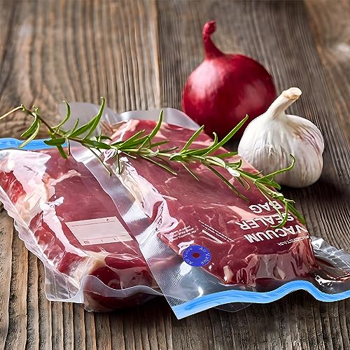 Vakuumbeutel Lebensmittel Wiederverwendbar mit Ventil Reißverschluss Bpa Frei Sous Vide Vakuumierbeutel Vakuumierer Zuhörer Essen Fleisch in 3 Gr. 30Stk. - 8