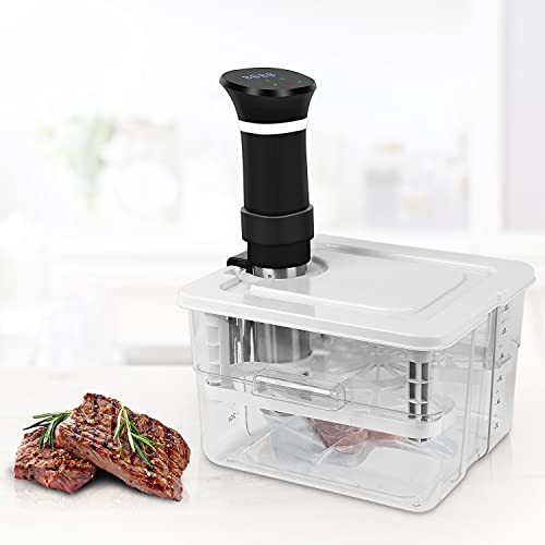 Sous Vide Behälter mit 1 Deckel und 1 Rost, 12 L, Behälter für Thermosieder, geeignet für Vakuumgarer verschiedener Marken