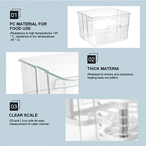Sous Vide Behälter mit 1 Deckel und 1 Rost, 12 L, Behälter für Thermosieder, geeignet für Vakuumgarer verschiedener Marken - 2