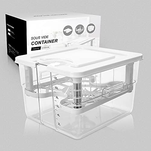 Sous Vide Behälter mit 1 Deckel und 1 Rost, 12 L, Behälter für Thermosieder, geeignet für Vakuumgarer verschiedener Marken - 7
