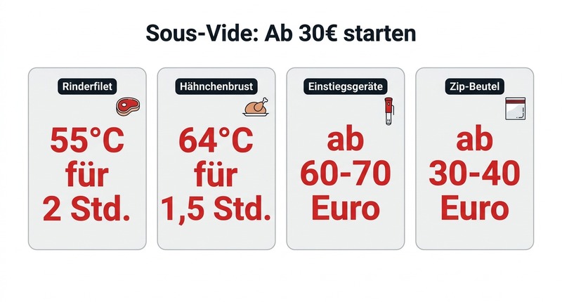Sous-Vide: Ab 30€ starten