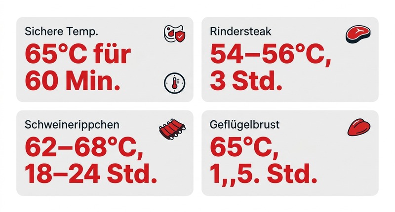 Sous-vide-Grillen: 65°C für Sicherheit